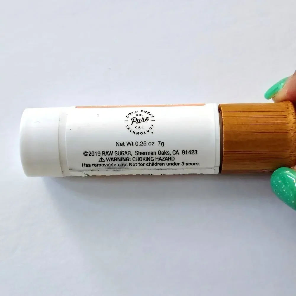Raw Sugar Natural Lip Balm Almond Milk + Agave 0.25 Oz NEW Sensitive Skin